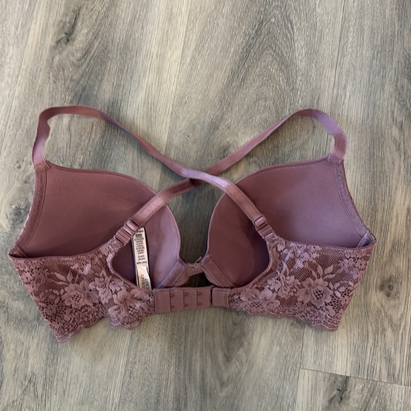 Victoria's Secret dream angle push up Pink Lace Trim Bra size 32DD - Picture 4 of 8
